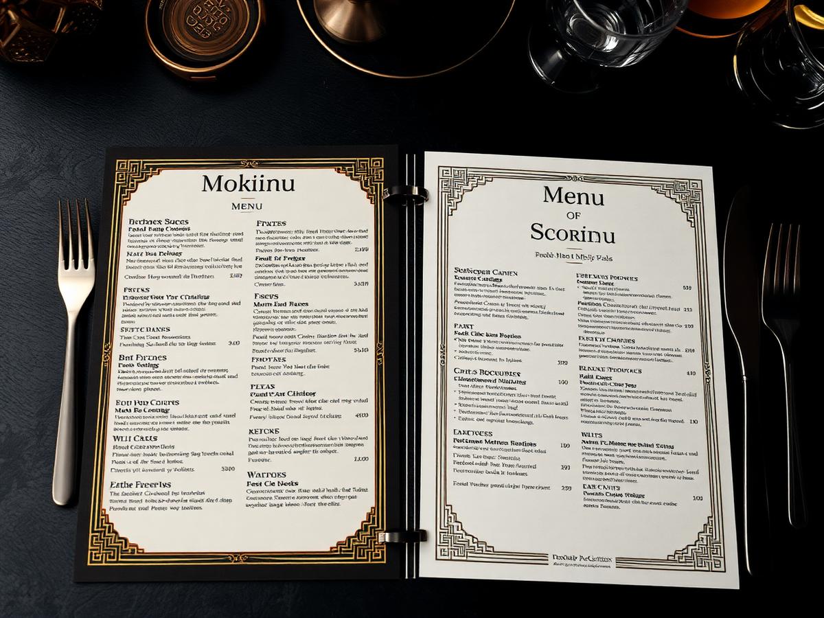 Fine Dining Menu